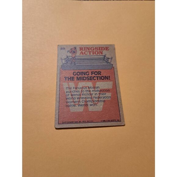 Vintage 1985 WWF Ringside Action Card #25 Fabulous Moolah vs Wendi Richter Topps - Picture 4 of 4